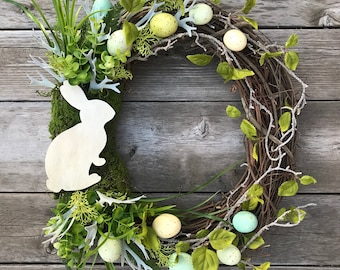 Easter Bunny Wreath, Spring Wreath, Easter Decor