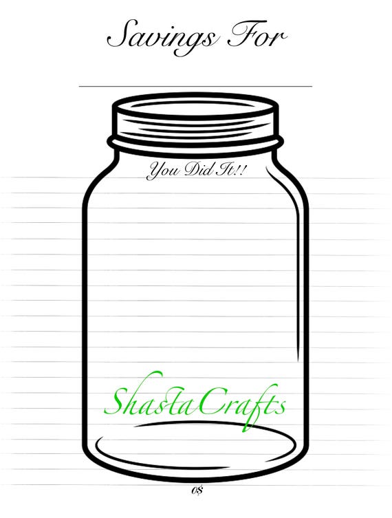 It is an image of Impeccable Savings Jar Printable It is a graphic of Impeccable Savings Jar Printable