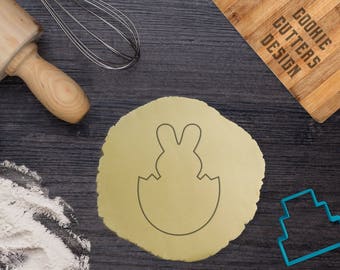 Bunny in egg cookie cutter / Easter cookie cutter / bunny cookie cutter