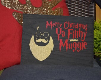 Merry Christmas Ya Filthy Muggle - black