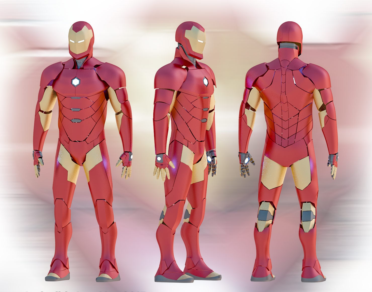 Invincible Iron Man 2015 Suit Pepakura Diy