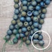 8mm,10mm Frosted Matte Metallic Blue/Green Druzy Agate Geode Beads ,Round Gemstone Beads, Matte Finish,Matte Blue, 15.5" FULL Strand