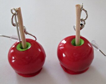 Red Candy Apple Earrings