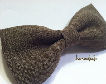 mens, boys brown bow ties // clip, pretied, self tying // wedding, groomsmen ring bearer, accessories
