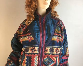 Vintage 80s Coat// southwestern Coat// Vintage Southwestern 80s Jacket (F1)