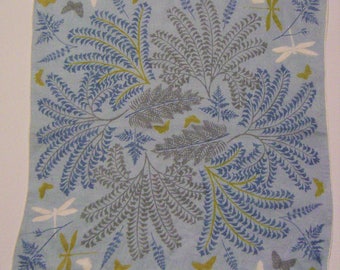 Vintage Designer Tammis Keefe Butterfly & Dragonfly Hankie