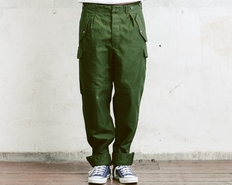 Mens 80s Army Pants . Vintage Military Style Work Trousers Khaki Pants 80s Army Trousers Mens Cargo Pants Vintage Army Pants . size Medium M