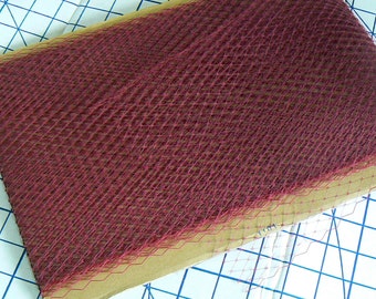 burgundy veil - wine veiling - burgundy birdcage veiling