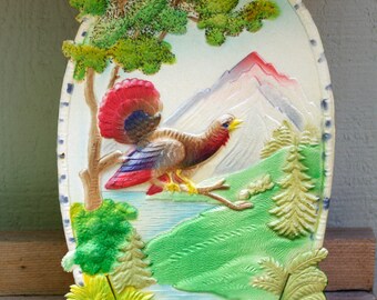 Vintage Germany Die Cut Embossed Calendar