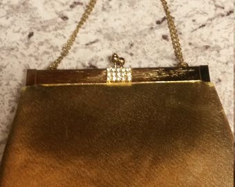 Vintage Gold Metallic Evening Bag Purse