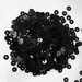 4MM Round Shape Black Colour Sequins-EMB4209