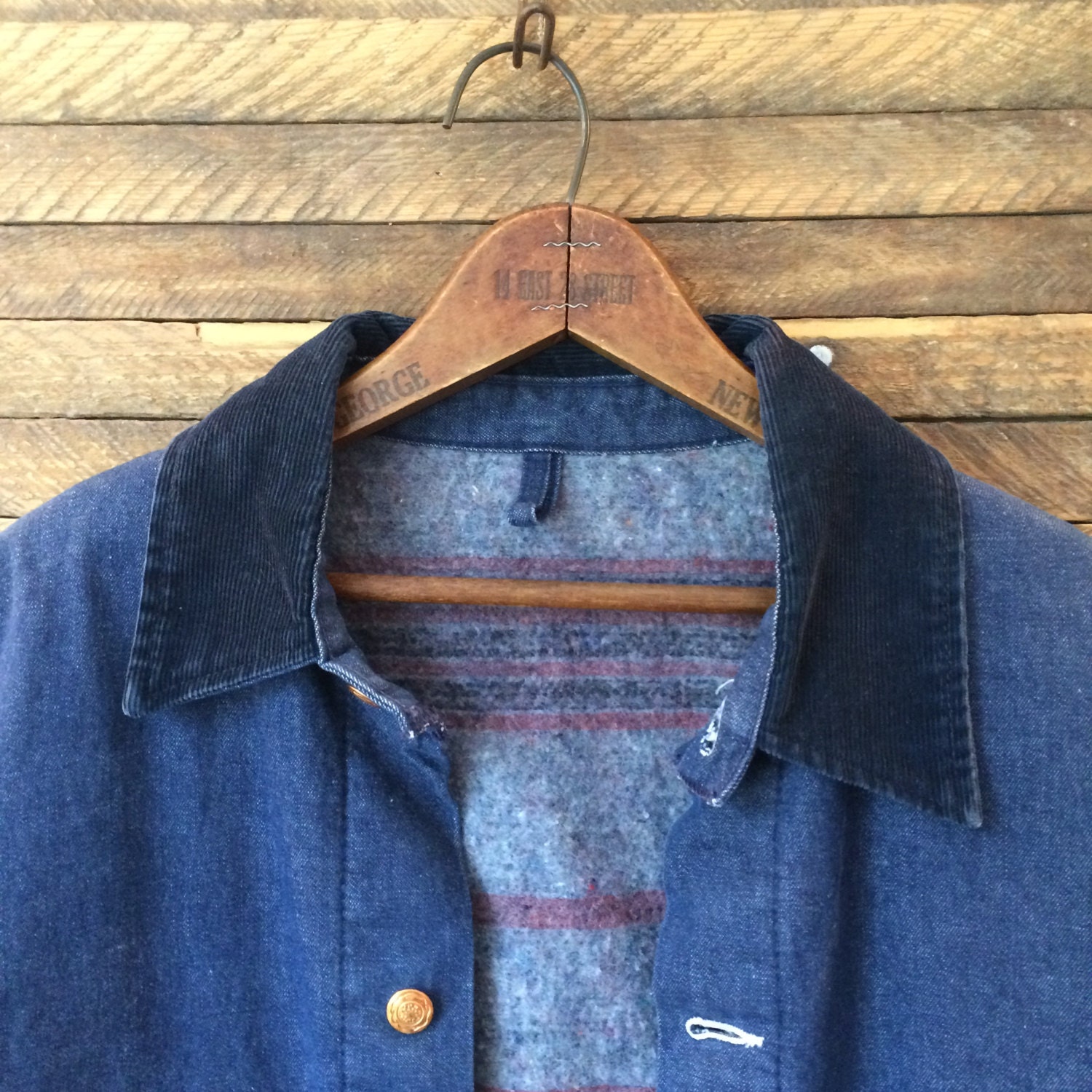 Blue Bell Denim BlanketLined Chore Coat Medium