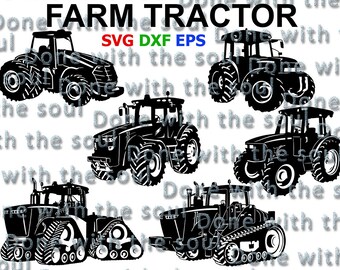Tractor svg - Farm tractor svg - Car vector - Car Digital - Farm svg - Car cutting - Car silhouette - Car svg - Car Cut - Tractor Cut