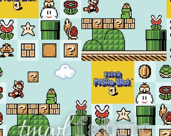 Woven Fabric - Nintendo Super Mario Brothers 3 - Fat Quarter Yard +