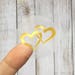 Double HEART - Gold Foil Labels - Sticker - Seal - #21