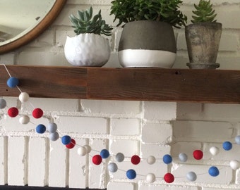 4th of July Felt Ball Garland