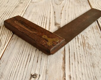 Wood & Brass Square Stanley Rule and Level Co. (New Britain, Conn.) from 1800s