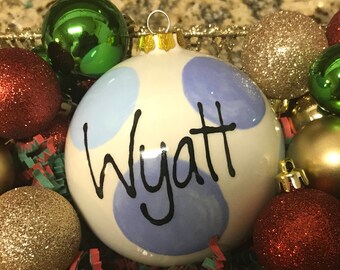 Baby's First Christmas Ornament Blue