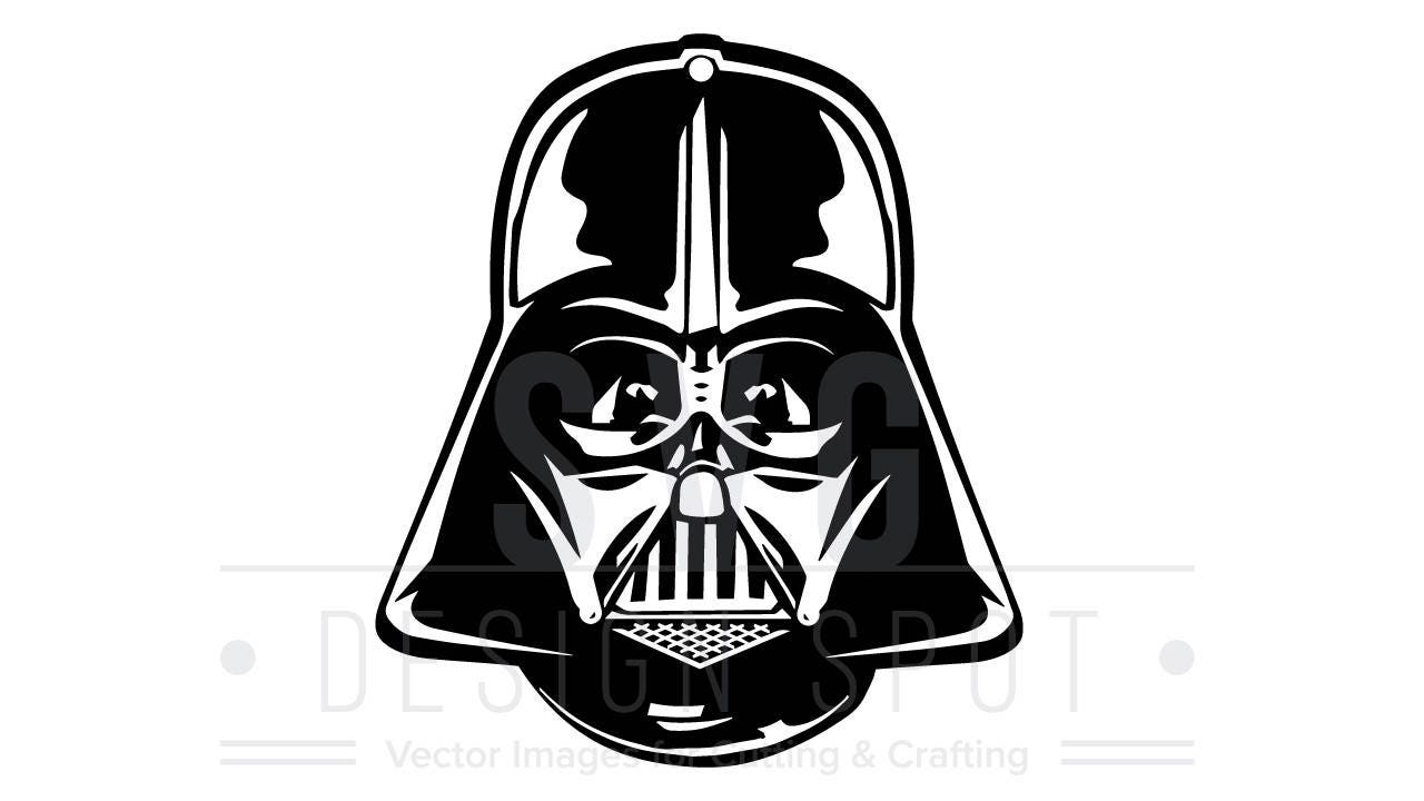 Darth Vader Head Front SVG, Dxf, Eps, Png Star Wars Svg Files, Star