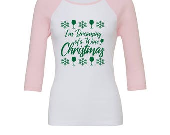 christmas shirts with wine glasses