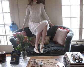 20's Gauze Castle Hem Dress sz XS/Sm