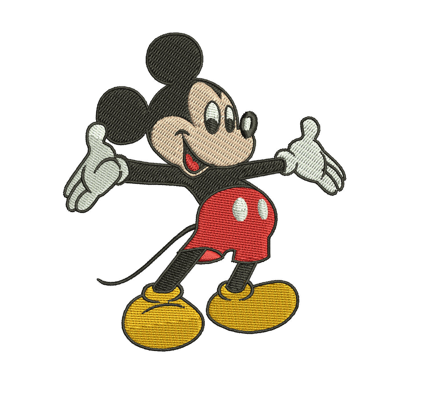 Mickey Mouse Full Filled Embroidery Design Mickey Walt Disney