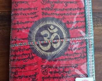 Indian notebook, travel journal, blank notebook, om, gifts for her