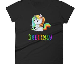 Brittney Unicorn Ladies T-Shirt
