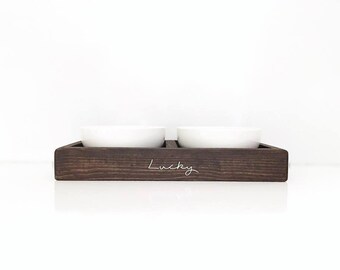 Pet Bowl Stand | Ceramic Dog Food Stand | Food Water Pet Bowls | Personalized Pet Bowls | Pet Feeding Station | Cat Bowl Set | Dog Bowl Set