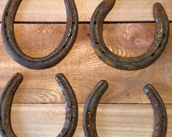 2 Used Horseshoes - Used Horse Shoes - Barn Wedding Decor - Rustic Wedding Favor - Good Luck Gift - DIY Crafts - Horse Shoe Art