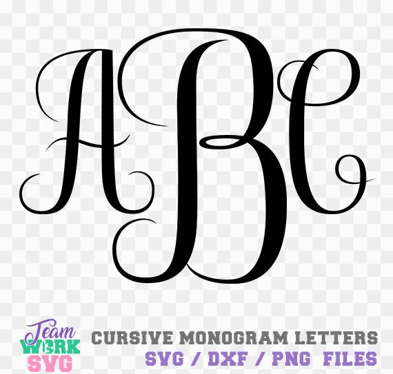 Download Cursive Monogram Letters Calligraphy Monogram Letters Svg