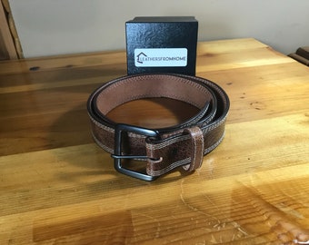 LEATHERSFROMHOME vintage distressed look leather belt