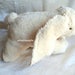 Bunny soft toy made of fur cotton Waldorf education