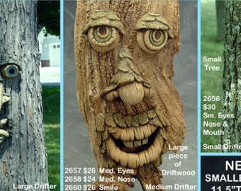 Unpainted, Ready to Paint, Ceramic Bisque Tree Face