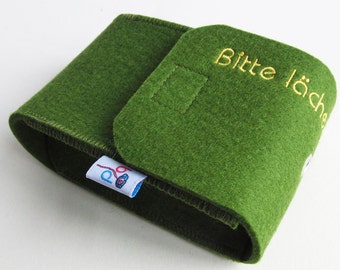 Cameracase, wool felt, embroidery