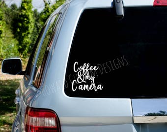 Coffee and My Camera Decal, Photography Decal