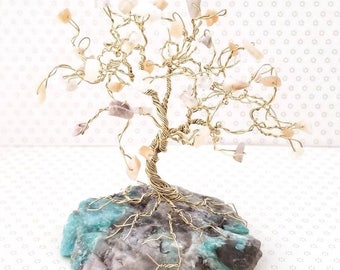 Spiritual Gifts, Healing Gifts, Moonstone Gem Trees, Gemstone Tree, Tree of Life, Just Because Gifts, Cute Desk Decor, Spiritual Gift