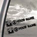 2 Instagram Username Personalised Text, Tag, Car, Laptop, Vinyl Decal Sticker