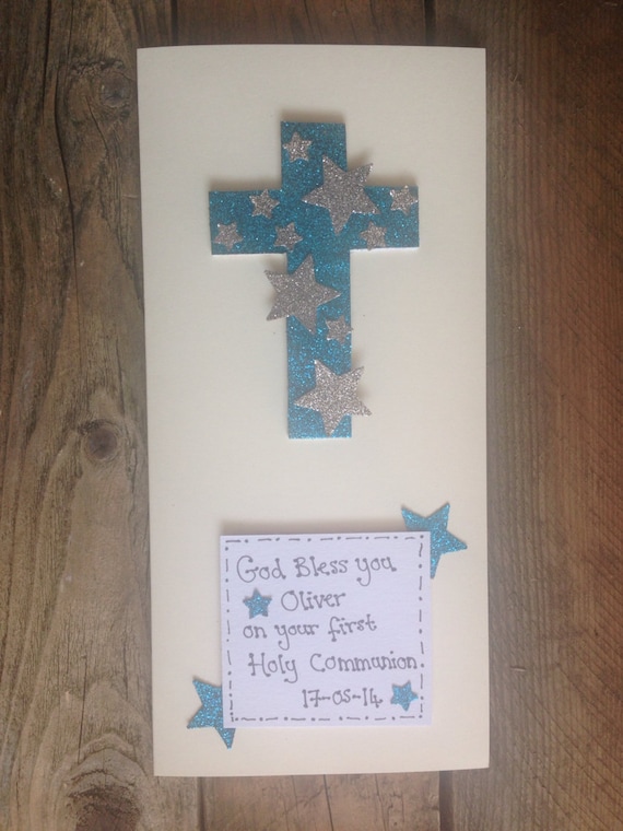 items similar to communion or confirmation card sparkly