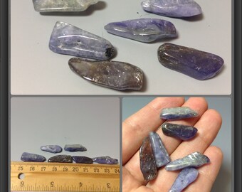 Tanzanite beads 6 pieces- 20 to 25mm long