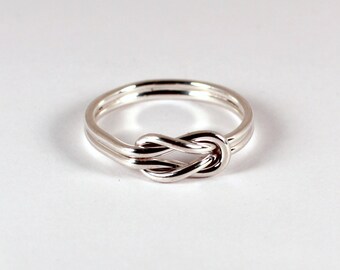 Square Knot Ring, Sterling Silver, Made to Order