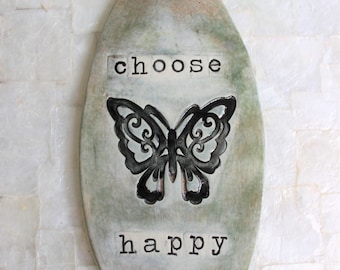 Choose Happy | Ceramic wall hanging