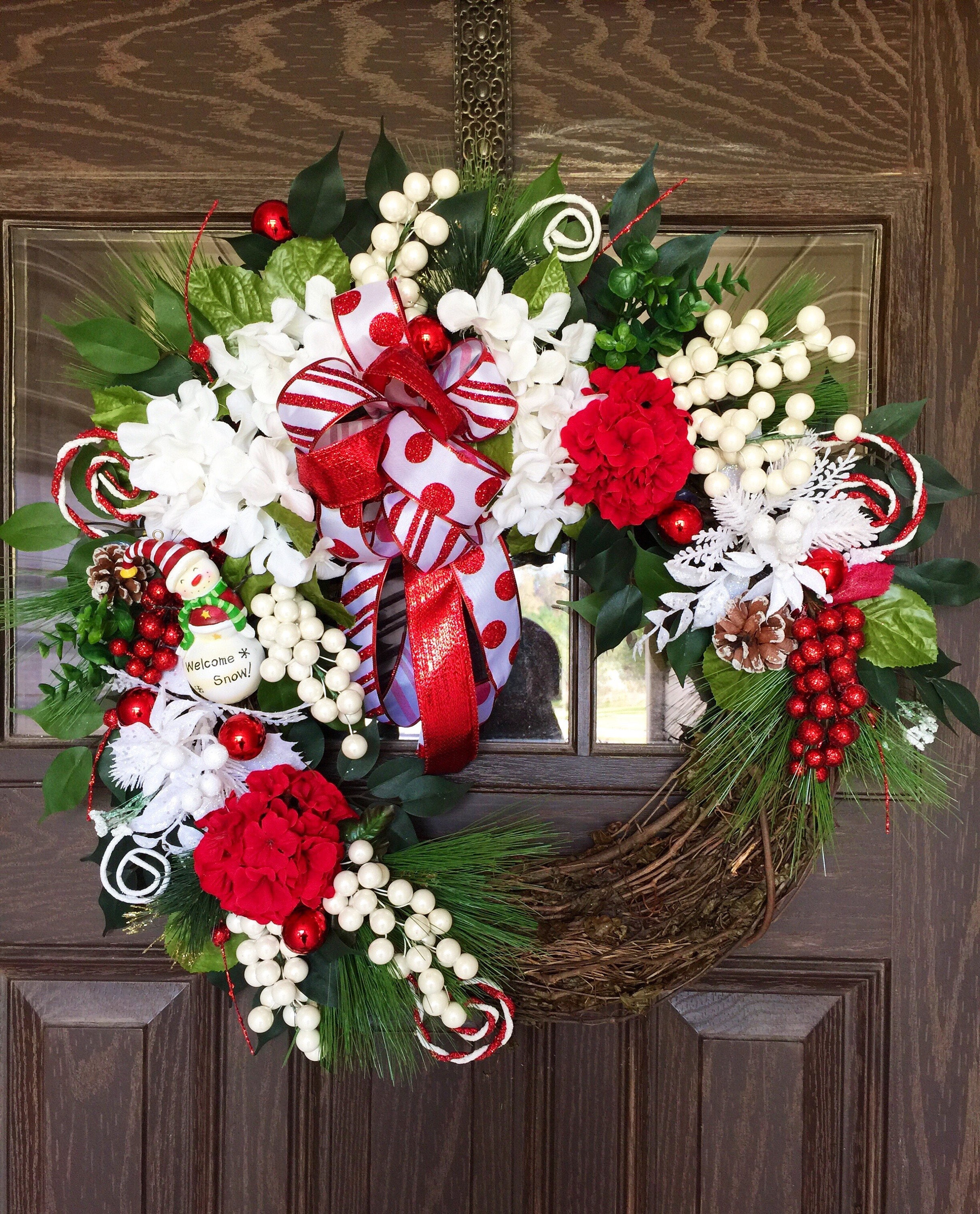 Etsy Front Door Wreath Christmas Wreath Grapevine Wreath