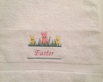 Embroidered Easter Washcloth/Wash Cloth