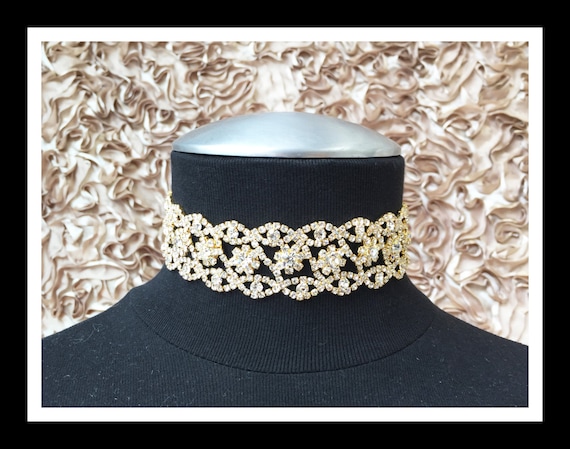 Black Rhinestone Choker #C103