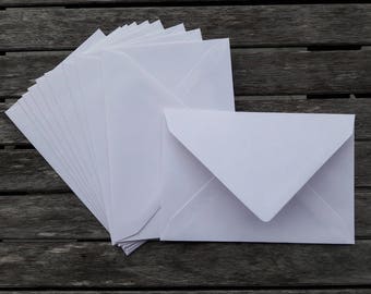10 envelopes, Cuverts, white envelopes, envelopes, White, B6