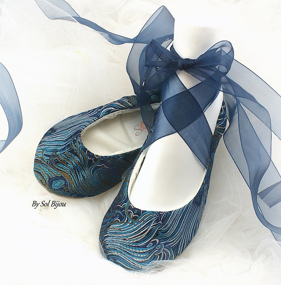navy blue ballerina slippers