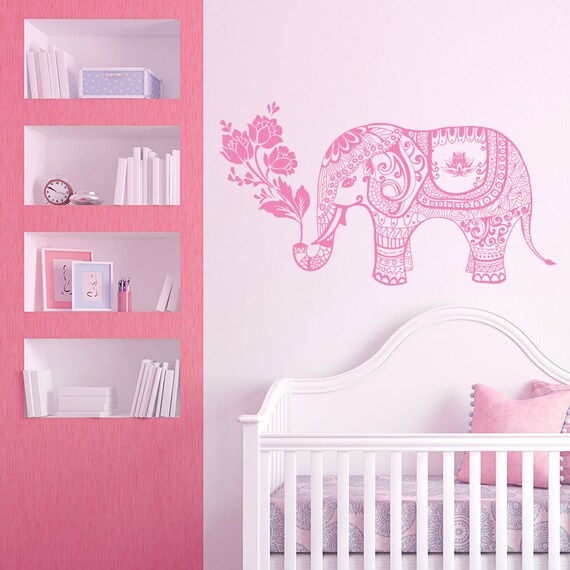 Elephant Wall Decal Elephant Yoga Vinyl Stickers Indie Wall