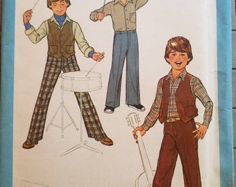 vintage boys pants, shirt, vest pattern size 8