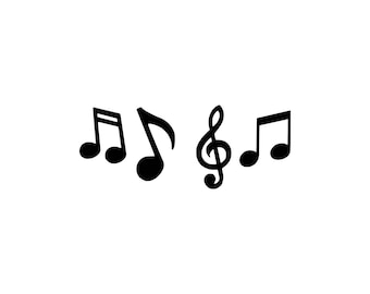 Music Notes Instant SVG Digital Download One Color File Cuttable **